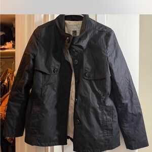 H&M Black trench rain jacket